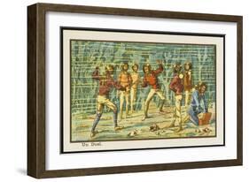 An Underwater Duel-Jean Marc Cote-Framed Art Print