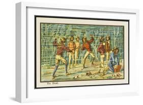 An Underwater Duel-Jean Marc Cote-Framed Art Print