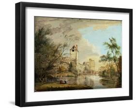 An Unfinished View of the West Gate, Canterbury, C.1790-1800 (Pen, Brown Ink and Oil on Paper)-Paul Sandby-Framed Giclee Print