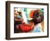 An Unidentified Baby is Fed at a Home for Hiv/Aids and Abandoned Children-null-Framed Photographic Print