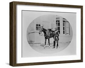 An Unidentified Cavalry Officer and His Mount, 1875-Robert French-Framed Giclee Print