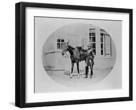 An Unidentified Cavalry Officer and His Mount, 1875-Robert French-Framed Giclee Print