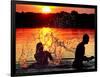 An Unidentified Couple Splashes in Lake Wandlitz Near Berlin on a Warm Evening-null-Framed Photographic Print