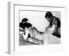 An Unidentified Japanese Tattoo Artist Works on a Woman's Backside-null-Framed Premium Photographic Print