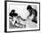 An Unidentified Japanese Tattoo Artist Works on a Woman's Backside-null-Framed Photographic Print