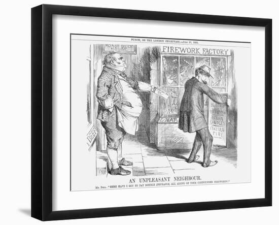 An Unpleasant Neighbour, 1859-null-Framed Giclee Print