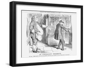 An Unpleasant Neighbour, 1859-null-Framed Giclee Print