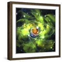 An Unusual Nebula in the Cosmos Has a Heart at its Center-null-Framed Art Print