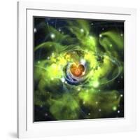 An Unusual Nebula in the Cosmos Has a Heart at its Center-null-Framed Art Print