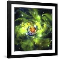 An Unusual Nebula in the Cosmos Has a Heart at its Center-null-Framed Art Print