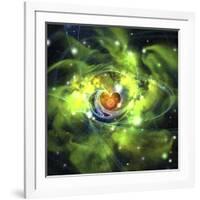 An Unusual Nebula in the Cosmos Has a Heart at its Center-null-Framed Art Print