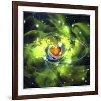 An Unusual Nebula in the Cosmos Has a Heart at its Center-null-Framed Art Print