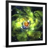 An Unusual Nebula in the Cosmos Has a Heart at its Center-null-Framed Art Print