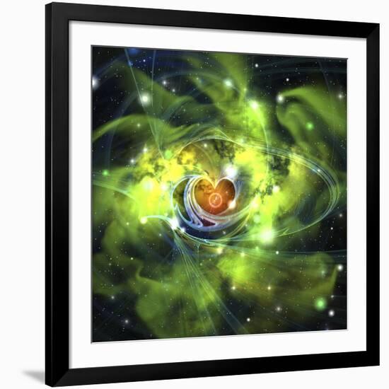 An Unusual Nebula in the Cosmos Has a Heart at its Center-null-Framed Art Print