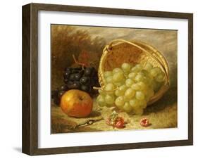 An Upturned Basket of Grapes, an Apple and Other Fruit-Eloise Harriet Stannard-Framed Giclee Print