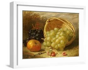 An Upturned Basket of Grapes, an Apple and Other Fruit-Eloise Harriet Stannard-Framed Giclee Print