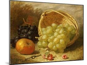 An Upturned Basket of Grapes, an Apple and Other Fruit-Eloise Harriet Stannard-Mounted Giclee Print