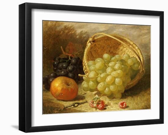 An Upturned Basket of Grapes, an Apple and Other Fruit-Eloise Harriet Stannard-Framed Giclee Print