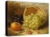 An Upturned Basket of Grapes, an Apple and Other Fruit-Eloise Harriet Stannard-Stretched Canvas
