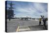 An X-47B Unmanned Combat Air System Aboard USS George H.W. Bush-null-Stretched Canvas