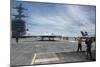 An X-47B Unmanned Combat Air System Aboard USS George H.W. Bush-null-Mounted Photographic Print