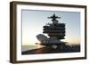 An X-47B Unmanned Combat Air System Aboard USS George H.W. Bush-null-Framed Photographic Print