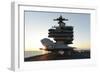 An X-47B Unmanned Combat Air System Aboard USS George H.W. Bush-null-Framed Photographic Print