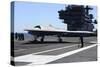 An X-47B Unmanned Combat Air System Aboard USS George H.W. Bush-null-Stretched Canvas