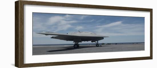 An X-47B Unmanned Combat Air System Launches from USS George H.W. Bush-null-Framed Photographic Print