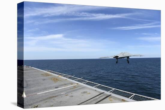 An X-47B Unmanned Combat Air System Launches from USS George H.W. Bush-null-Stretched Canvas