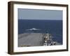 An X-47B Unmanned Combat Air System Launches from USS George H.W. Bush-null-Framed Photographic Print