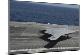 An X-47B Unmanned Combat Air System Makes an Arrested Landing-null-Mounted Photographic Print