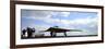 An X-47B Unmanned Combat Air System on the Flight Deck of USS George H.W. Bush-null-Framed Photographic Print