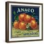 Anaco Apple Crate Label - San Francisco, CA-Lantern Press-Framed Art Print