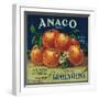 Anaco Apple Crate Label - San Francisco, CA-Lantern Press-Framed Art Print