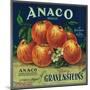 Anaco Apple Crate Label - San Francisco, CA-Lantern Press-Mounted Art Print