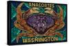 Anacortes, Washington - Dungeness Crab Mosaic-Lantern Press-Stretched Canvas