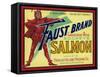 Anacortes, Washington - Faust Salmon Case Label-Lantern Press-Framed Stretched Canvas