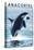 Anacortes, Washington - Orca Whale Jumping-Lantern Press-Stretched Canvas