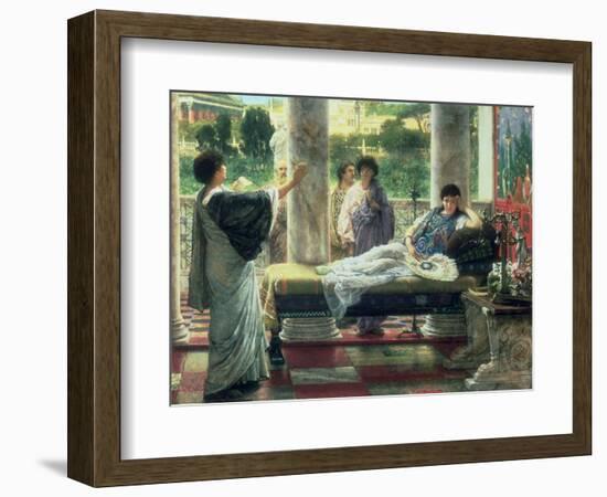 Anacreon Reading His Poems at Lesbia's House-Sir Lawrence Alma-Tadema-Framed Giclee Print