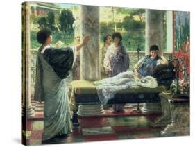 Anacreon Reading His Poems at Lesbia's House-Sir Lawrence Alma-Tadema-Stretched Canvas