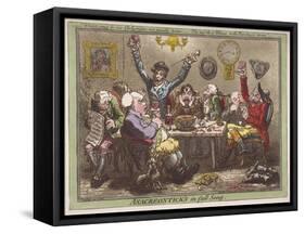 Anacreontick's in Full Song, 1801-James Gillray-Framed Stretched Canvas