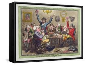 Anacreontick's in Full Song, Published by Hannah Humphrey in 1801-James Gillray-Framed Stretched Canvas