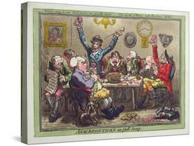 Anacreontick's in Full Song, Published by Hannah Humphrey in 1801-James Gillray-Stretched Canvas