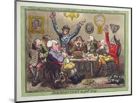 Anacreontick's in Full Song, Published by Hannah Humphrey in 1801-James Gillray-Mounted Giclee Print