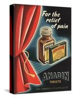 Anadin, Medicine Tablets Medical, UK, 1940-null-Stretched Canvas