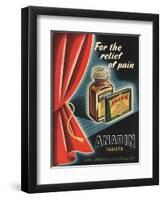 Anadin, Medicine Tablets Medical, UK, 1940-null-Framed Giclee Print