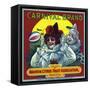 Anaheim, California, Carnival Brand Citrus Label-Lantern Press-Framed Stretched Canvas