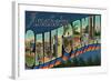 Anaheim, California - Large Letter Scenes-Lantern Press-Framed Art Print