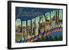 Anaheim, California - Large Letter Scenes-Lantern Press-Framed Art Print